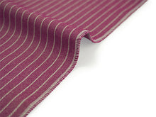 画像をギャラリービューアに読み込む, 綿きもの 小紋反物 フルオーダー仕立て付き 赤紫 縞 KIPPE 質の良い米沢織の木綿着物 柔らかなガーゼ風の手触り オールシーズンの普段着に 日本製