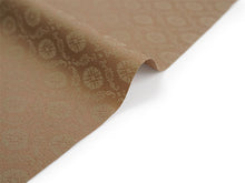 画像をギャラリービューアに読み込む, 洗える色無地 葵地紋 カーキ ブラウン 反物 セミオーダー仕立て付き 百華ブランドの上品な紋意匠 高級感あるテイジン素材の洗えるポリエステル着物 フォーマル・セミフォーマルに レディース