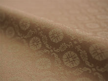 画像をギャラリービューアに読み込む, 洗える色無地 葵地紋 カーキ ブラウン 反物 セミオーダー仕立て付き 百華ブランドの上品な紋意匠 高級感あるテイジン素材の洗えるポリエステル着物 フォーマル・セミフォーマルに レディース