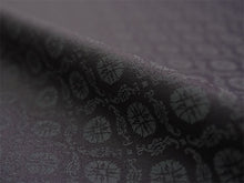 画像をギャラリービューアに読み込む, 洗える色無地 葵地紋 チャコール グレー 反物 セミオーダー仕立て付き 百華ブランドの上品な紋意匠 高級感あるテイジン素材の洗えるポリエステル着物 フォーマル・セミフォーマルに レディース