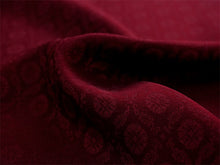 画像をギャラリービューアに読み込む, 洗える色無地 葵地紋 ボルドー 反物 セミオーダー仕立て付き 百華ブランドの上品な紋意匠 高級感あるテイジン素材の洗えるポリエステル着物 フォーマル・セミフォーマルに レディース