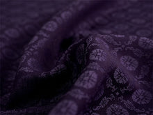 画像をギャラリービューアに読み込む, 洗える色無地 葵地紋 パープル 反物 セミオーダー仕立て付き 百華ブランドの上品な紋意匠 高級感あるテイジン素材の洗えるポリエステル着物 フォーマル・セミフォーマルに レディース