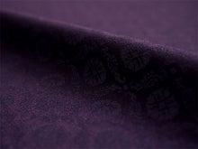 画像をギャラリービューアに読み込む, 洗える色無地 葵地紋 パープル 反物 セミオーダー仕立て付き 百華ブランドの上品な紋意匠 高級感あるテイジン素材の洗えるポリエステル着物 フォーマル・セミフォーマルに レディース