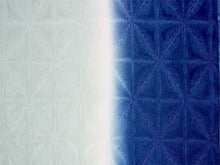 画像をギャラリービューアに読み込む, 正絹 帯揚げ帯締めセット フォーマル向き帯揚げ (青×水色暈し 幾何学地紋) 平組 帯〆 (渋青) 和装小物 レディース