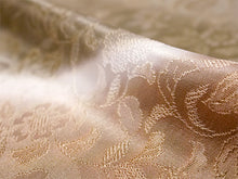 画像をギャラリービューアに読み込む, 正絹 帯揚げ帯締めセット フォーマル向き帯揚げ (茶色地に青と緑の丸 唐花地紋) 平組 帯〆 (黄土色) 和装小物 レディース