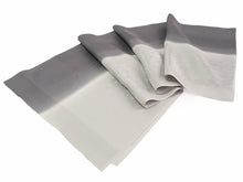 画像をギャラリービューアに読み込む, 正絹 帯揚げ帯締めセット フォーマル向き帯揚げ (グレー縦暈し 麻の葉と縞地紋) 平組 帯〆 (薄黄緑) 和装小物 レディース