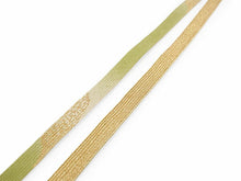 画像をギャラリービューアに読み込む, 正絹 帯揚げ帯締めセット フォーマル向き帯揚げ (グレー縦暈し 麻の葉と縞地紋) 平組 帯〆 (薄黄緑) 和装小物 レディース