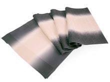 画像をギャラリービューアに読み込む, 正絹 帯揚げ帯締めセット フォーマル向き帯揚げ (墨×ベージュ暈し 麻の葉地紋) 平組 帯〆 (薄黄) 和装小物 レディース