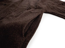 画像をギャラリービューアに読み込む, カーディガン 和装コート ブラウン YOUTOWA 継ぎ目のない求心編みのウール和装カーディガン 洋服にも合うモードでお洒落なデザイン