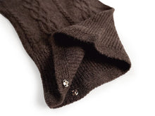 画像をギャラリービューアに読み込む, カーディガン 和装コート ブラウン YOUTOWA 継ぎ目のない求心編みのウール和装カーディガン 洋服にも合うモードでお洒落なデザイン