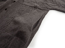 画像をギャラリービューアに読み込む, カーディガン 和装コート チャコール YOUTOWA 継ぎ目のない求心編みのウール和装カーディガン 洋服にも合うモードでお洒落なデザイン