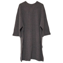 画像をギャラリービューアに読み込む, カーディガン 和装コート チャコール YOUTOWA 継ぎ目のない求心編みのウール和装カーディガン 洋服にも合うモードでお洒落なデザイン