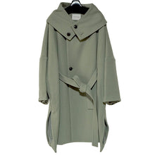 画像をギャラリービューアに読み込む, スタンドカラー付きスクエアコート ライトグリーン YOUTOWA フェルト状の冬でもあったか和装コート シンプルで洗練されたデザインがおしゃれ