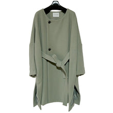 画像をギャラリービューアに読み込む, スタンドカラー付きスクエアコート ライトグリーン YOUTOWA フェルト状の冬でもあったか和装コート シンプルで洗練されたデザインがおしゃれ