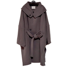 画像をギャラリービューアに読み込む, スタンドカラー付きスクエアコート チャコール YOUTOWA フェルト状の冬でもあったか和装コート シンプルで洗練されたデザインがおしゃれ