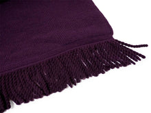画像をギャラリービューアに読み込む, フリンジショールカーディガン パープル YOUTOWA 着こなし2way!ショール風に道行風に、サッと羽織れる薄手ニットカーディガン