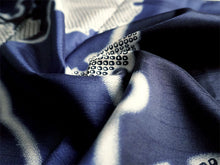 画像をギャラリービューアに読み込む, 雨コート 一部式 道中着衿 ネイビー 雪輪 XLサイズ すぐに着られるお仕立て上がり 持ち運びに便利なポーチ付き 洗えるポリエステル