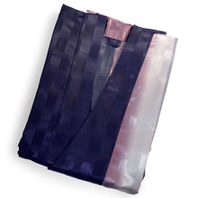 画像をギャラリービューアに読み込む, 雨コート 一部式 道中着衿 ネイビー パープル ぼかし Mサイズ すぐに着られるお仕立て上がり 洗えるポリエステル