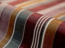 画像をギャラリービューアに読み込む, 雨コート 一部式 道中着衿 ブラウン カーキ 縞 Lサイズ すぐに着られるお仕立て上がり 洗えるポリエステル