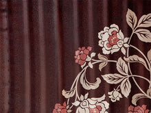 画像をギャラリービューアに読み込む, 雨コート 一部式 道中着衿 ブラウン 牡丹 花 Sサイズ すぐに着られるお仕立て上がり 洗えるポリエステル