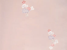 画像をギャラリービューアに読み込む, 洗える着物 袷 小紋 Lサイズ 仕立て上がり テイジン素材 単品 ピンク 瓢箪 レディース 品よい縮緬地のお洒落な小紋