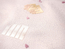 画像をギャラリービューアに読み込む, 絹 西陣織 九寸名古屋帯 単品 仕立て付き 薄ピンク 源氏香 さくら 六通柄 レディース 普段着や気軽なパーティーに