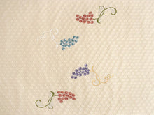 画像をギャラリービューアに読み込む, 絹 西陣織 九寸名古屋帯 単品 仕立て付き ベージュ ぶどう お太鼓柄 レディース 普段着や気軽なパーティーに