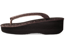 画像をギャラリービューアに読み込む, カレンブロッソ 草履 単品 Lサイズ ブラウン 石畳 チェック 格子 鼻緒 レディース 歩きやすくてオシャレ 愛好者の多い菱屋カフェ草履