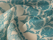 画像をギャラリービューアに読み込む, 東レ爽竹洗える長襦袢反物 フルオーダーお仕立て付き セオα オフホワイト ブルー 花 幾何学 紗 ストライプ 快適 自宅で洗濯OK