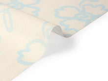 画像をギャラリービューアに読み込む, 東レ爽竹洗える長襦袢反物 フルオーダーお仕立て付き セオα ホワイト ブルー 花 つる 紗 ストライプ 快適 自宅で洗濯OK