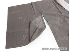 画像をギャラリービューアに読み込む, 東レ爽竹 洗える長襦袢 お仕立て上がり 万筋 ブラウン 鳥獣戯画 紗 夏用 自宅で洗濯OK サラッと快適 夏向け長襦袢