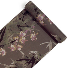 画像をギャラリービューアに読み込む, 浴衣 反物 知多木綿 お仕立て付き グレージュ 笹 花 手染め 日本製 自分サイズにお誂え