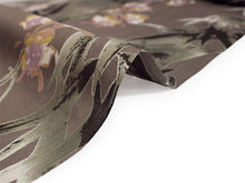 画像をギャラリービューアに読み込む, 浴衣 反物 知多木綿 お仕立て付き グレージュ 笹 花 手染め 日本製 自分サイズにお誂え