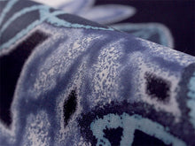 画像をギャラリービューアに読み込む, 浴衣 反物 知多木綿 お仕立て付き ネイビー 花 七宝 手染め 日本製 自分サイズにお誂え