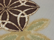 画像をギャラリービューアに読み込む, 浴衣 反物 知多木綿 お仕立て付き グレー 花 七宝 手染め 日本製 自分サイズにお誂え