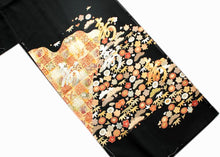 画像をギャラリービューアに読み込む, 【正絹黒留袖 未仕立て 仮絵羽 松竹梅と宝尽くし柄】礼装 黒留め袖 新品 お誂え 購入 販売 結婚式 既婚 五つ紋 家紋 フォーマル 【hzくち】