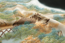 画像をギャラリービューアに読み込む, 【正絹黒留袖 未仕立て 仮絵羽 山辺風景柄】礼装 黒留め袖 新品 お誂え 購入 販売 結婚式 既婚 五つ紋 家紋 フォーマル【hzふわ】