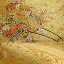 画像をギャラリービューアに読み込む, 袋帯 西陣織 フォーマル 正絹 本金箔 ゴールド地寛文夢想錦 送料無料 名品 礼装 礼装用 着物 帯 和装 和服 女性 レディース 未使用 HZ