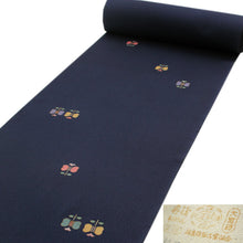 画像をギャラリービューアに読み込む, 【小紋 正絹 反物】着物 反物のみ 丹後ちりめん 紺地小花柄【送料無料】【hzふい】