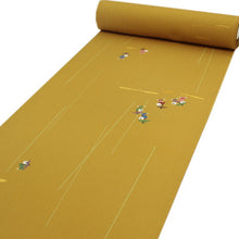 画像をギャラリービューアに読み込む, 【小紋 正絹 反物】着物 反物のみ 辛子地笠唐子柄【送料無料】【hzふい】