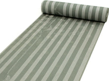 画像をギャラリービューアに読み込む, 【小紋 正絹 反物】着物 反物のみ 薄グレー×薄緑地縞柄【送料無料】【hzらち】