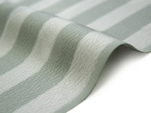 画像をギャラリービューアに読み込む, 【小紋 正絹 反物】着物 反物のみ 薄グレー×薄緑地縞柄【送料無料】【hzらち】