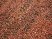 画像をギャラリービューアに読み込む, 【小紋 正絹 反物】着物 反物のみ レンガ色地更紗柄【送料無料】【hzわう】