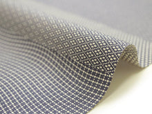 画像をギャラリービューアに読み込む, 【小紋 正絹 反物】着物 反物のみ 丹後ちりめん オフホワイト×紫地古典柄【送料無料】【hzわい】