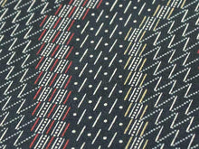 画像をギャラリービューアに読み込む, 【小紋 正絹 反物】着物 反物のみ 丹後ちりめん 東京染 濃紺色地幾何学山型縞柄【送料無料】【hzおと】