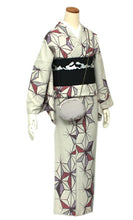 画像をギャラリービューアに読み込む, 【がま口バッグ 正絹紬 チェーン付き ピンクグレー色格子柄 5寸サイズ】 日本製 ガマ口バック シンプル がま口ポーチ カバン 鞄