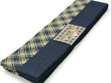 画像をギャラリービューアに読み込む, 【角帯 男性 浴衣帯】かく帯 メンズ ゆかた 男物 紺地チェック柄