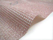 画像をギャラリービューアに読み込む, 洗える着物 反物 小紋 テイジン きもの ピンク地あられ模様花丸柄【ytふち】
