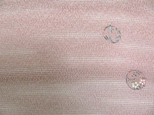 画像をギャラリービューアに読み込む, 洗える着物 反物 小紋 テイジン きもの ピンク地あられ模様花丸柄【ytふち】