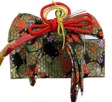 画像をギャラリービューアに読み込む, 【七五三 着物 三歳 小寸 結び帯 作り帯】黒地手毬菊柄 三才 3才 3歳 女の子 きもの 和装 帯 SDGs